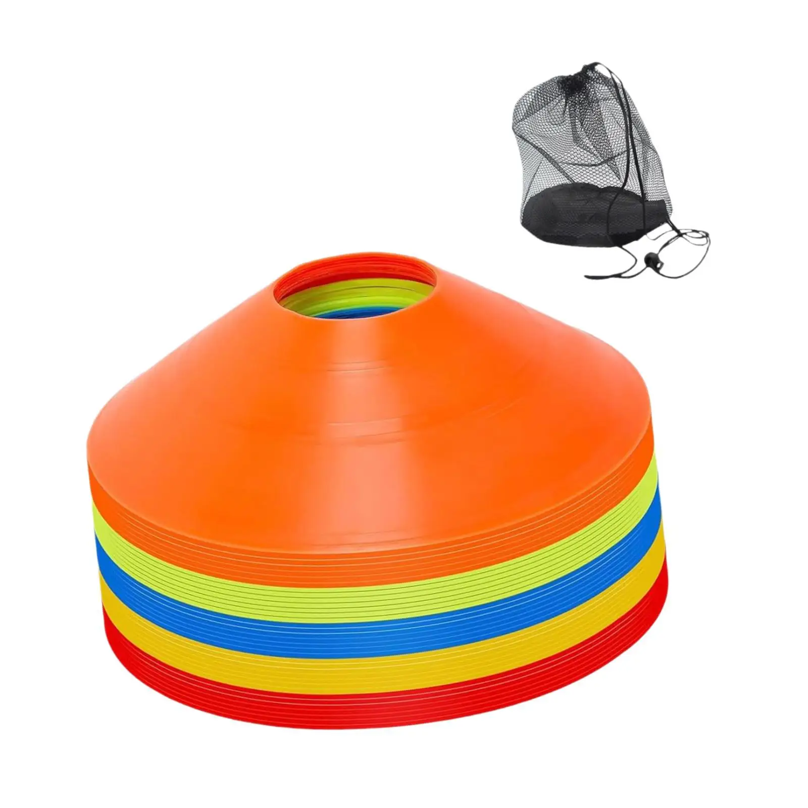 

Дисковые конусы Футбольные конусы для тренировок Прочное легкое тренировочное оборудование Спортивные конусы с сумкой для хранения для футбола