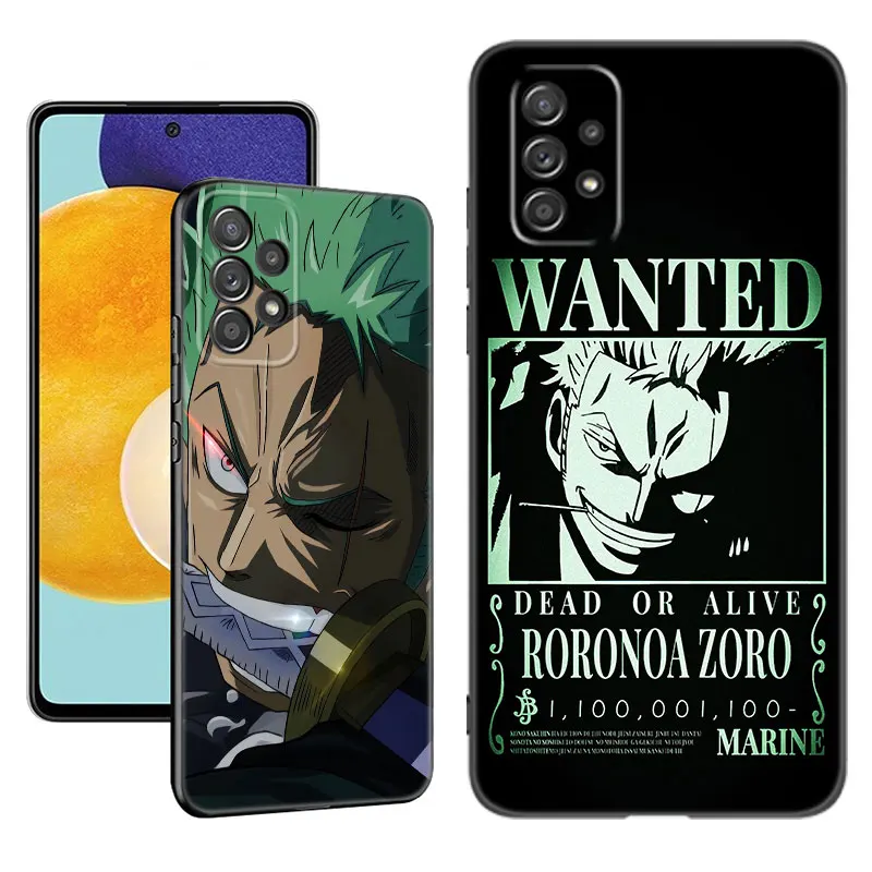 Anime Roronoa Zoro Phone Case For Samsung A13 A22 A24 A32 4G A23 A25 A34 A35 A52S A53 A54 A55 A73 5G A12 A14 A15 A31 A33 A50 A51