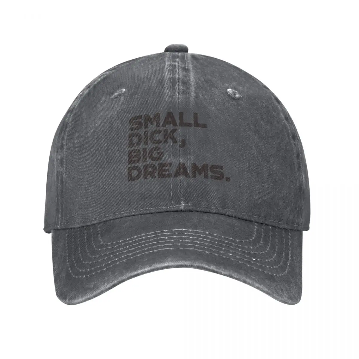 Funny Offensive Small Dick Big Dreams Vintage Retro (Black) Baseball Cap hiking hat Luxury Hat Caps Women Men's