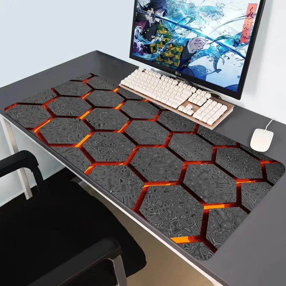 

PC Keyboard Table Mats Mouse Pad Locking Edge Gabinete Mausepad Computer Mat Geometric Art Gaming Office Accessories Rug