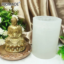 Meditation Buddha Model DIY Silicone Mold Home Car Decoration Gypsum Resin Crafts Baking Tools Handmade Candle Mould