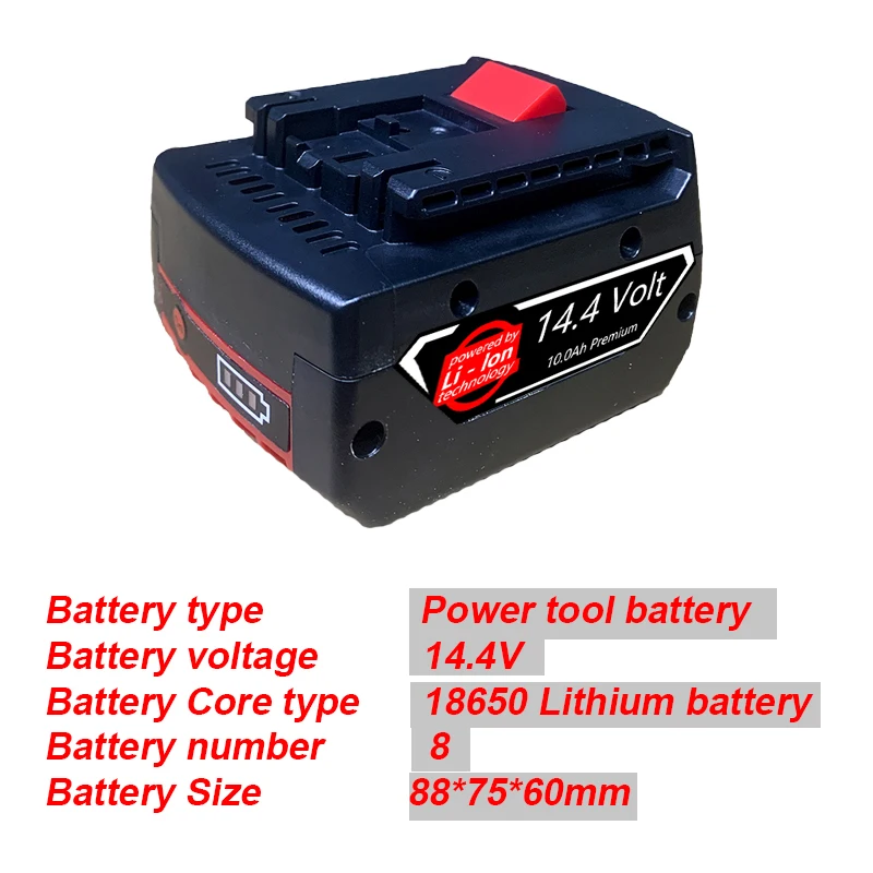 14.4V Li-ion Replacement Battery for Bosch Power Tools, Compatible with GBH GSR DDS180, Replaces BAT614G Rechargeable Battery