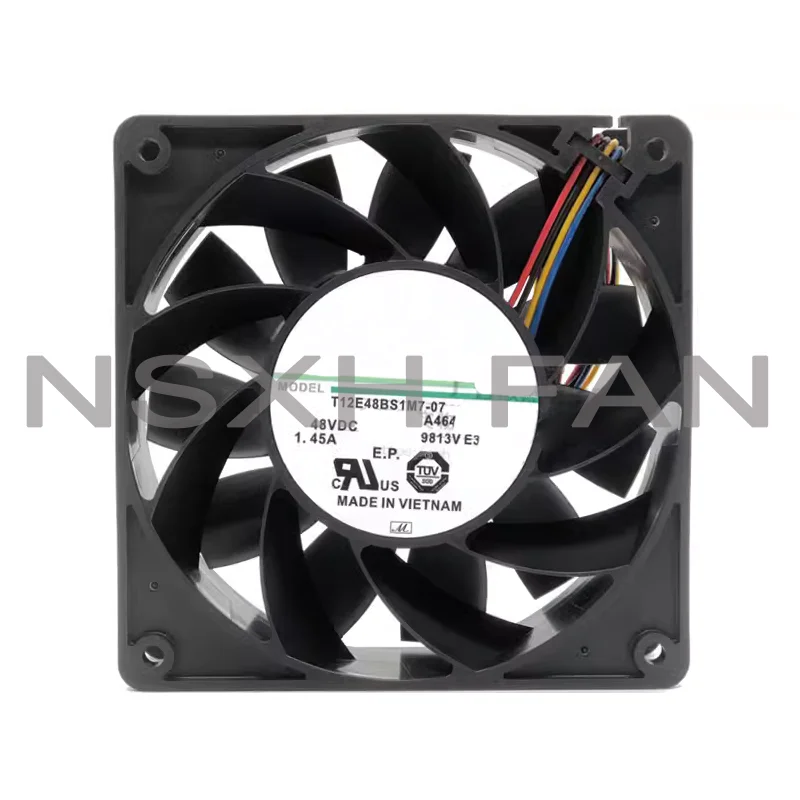 T12E48BS1M7-07 A461 A464 48V 1.45A 120x120x38mm 4-Wire Server Cooling Fan