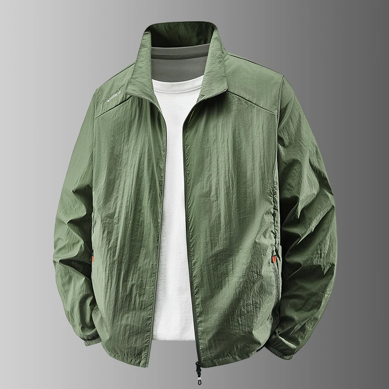 

Summer Ultra Thin Sunscreen Quick Drying Breathable Jacket Man Outdoor Casual Skin Coats Fishing Climbing Hiking Anti UV Outwear
