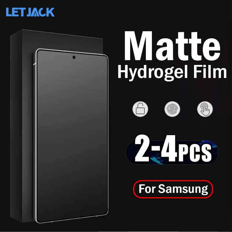 

2-4Piece Anti-fingerprint Matte Hydrogel Film For Samsung Galaxy S25 S24 S23 S22 S21 S20 Ultra S10 S9 S8 Plus Screen Protectors