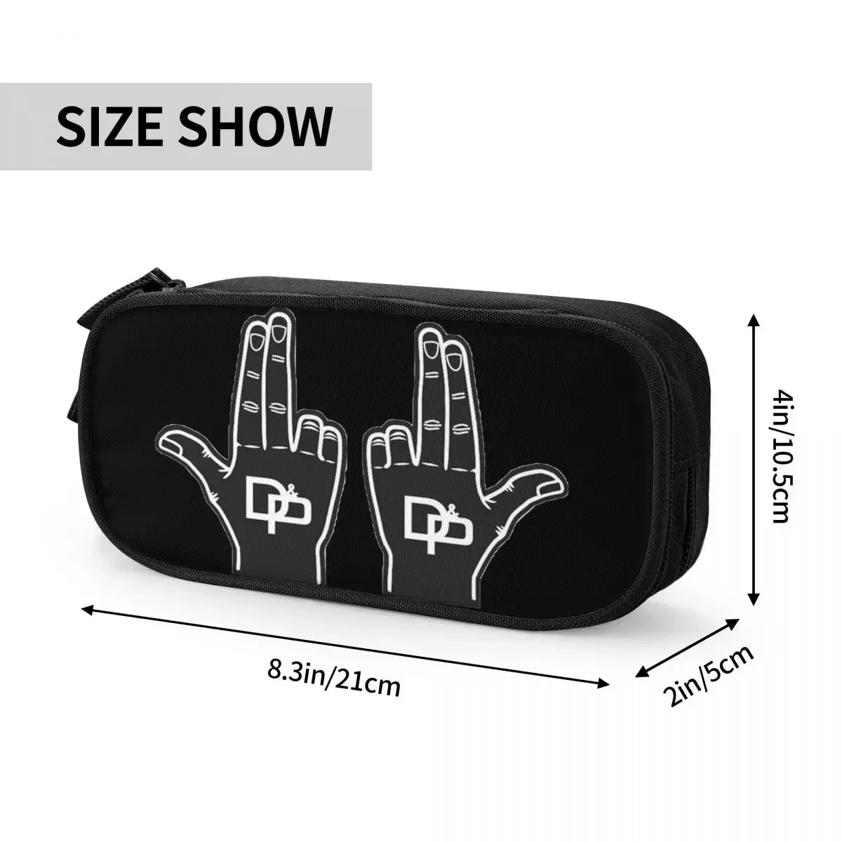 Grote Capaciteit Potlood Etui Gigantische Handschoen Jul Accessoires Nieuwigheid Logo Dubbellaags Potlood Doos Vrouwen Make-Up Tas Verrassende Cadeau