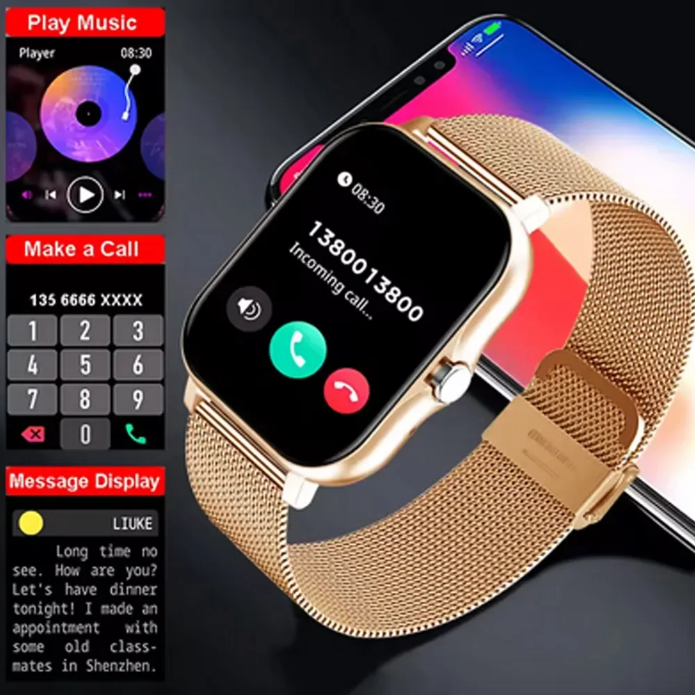 

Y13 pro SmartWatch 2025 Bluetooth Talking Монитор артериального давления Спортивные часы Унисекс Праздничный подарок