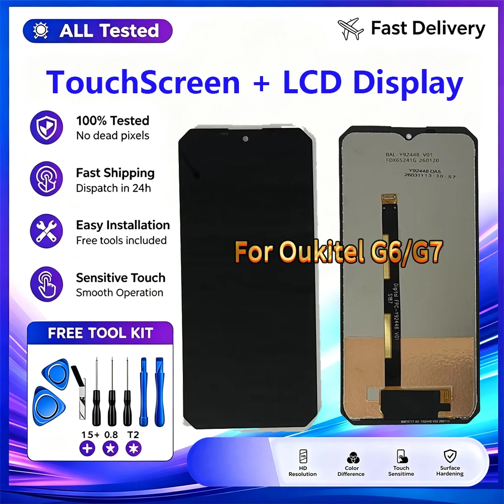 For Oukitel G6 G7 LCD Display + Touch Screen Digitizer Assembly Replacement For Oukitel G6 G7 LCD