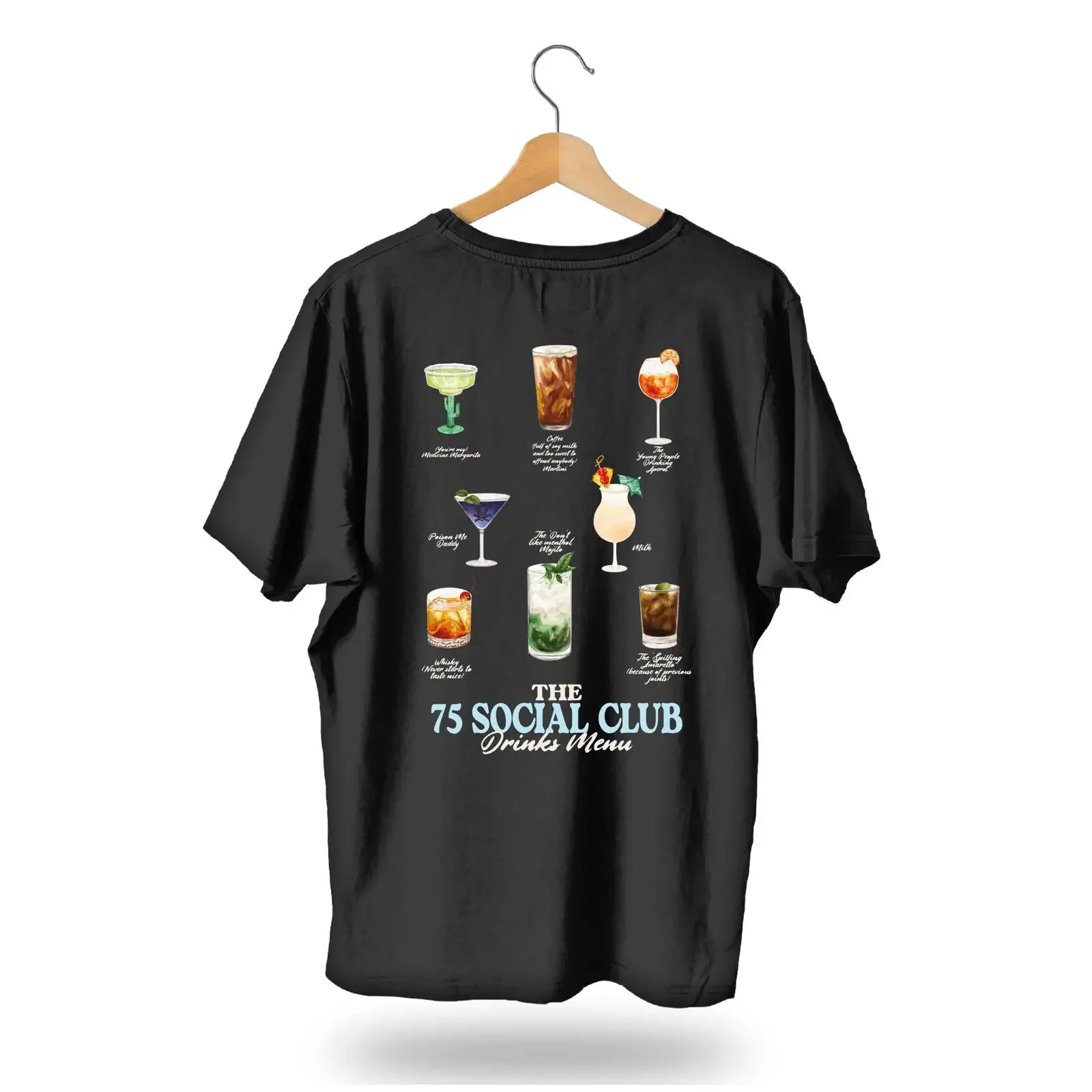 Drinks Menu Being Funny In A Foreign Language Matty Healy Band T Shirt vintage Washed Casual graphic Stylish Soft Unisex