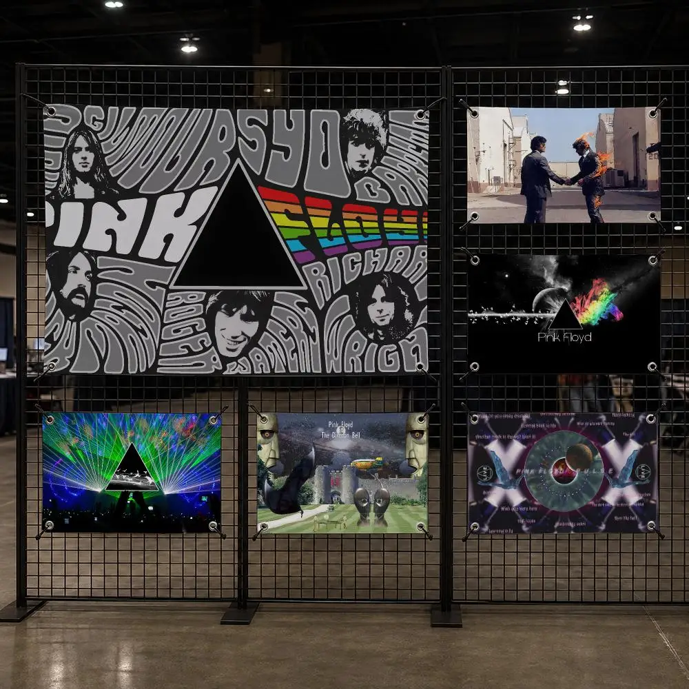Pink F-Floyd Rock Band Flags Custom Wall Hanging Background Art Banner For Bedroom Home Living Room Outdoor Decor