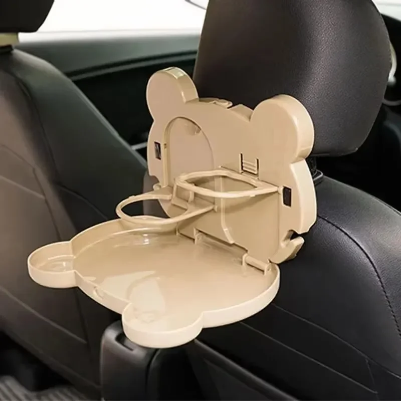 Folding Car Seat Back Cartoon Dining Table Car Beverage Cup Holder Multifunctional Storage Rack Cars Interior Accessories 차량 용품