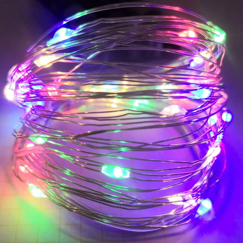 4 قطعة ديكور الإضاءة الملونة LED أضواء الجنية تعمل سلسلة مقاومة للماء لعيد الميلاد مهرجان حديقة غرفة نوم في الهواء الطلق #4