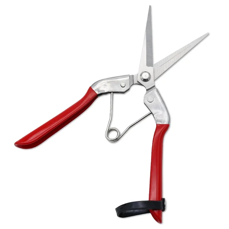 Sécateur à lame tranchante en acier à haute teneur en carbone, poignée en plastique trempée domestique, tête droite, ciseaux de jardin, outil utilitaire, 21 po