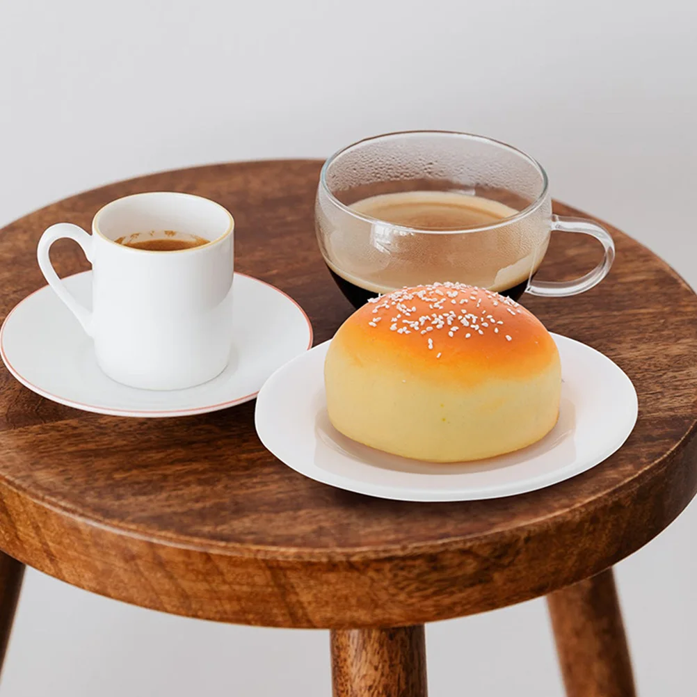 

6Pcs Small Snack Plates Round Melamine Unbreakable Sturdy Lightweight for Dessert Fruit Salad Party Serving Appetizer