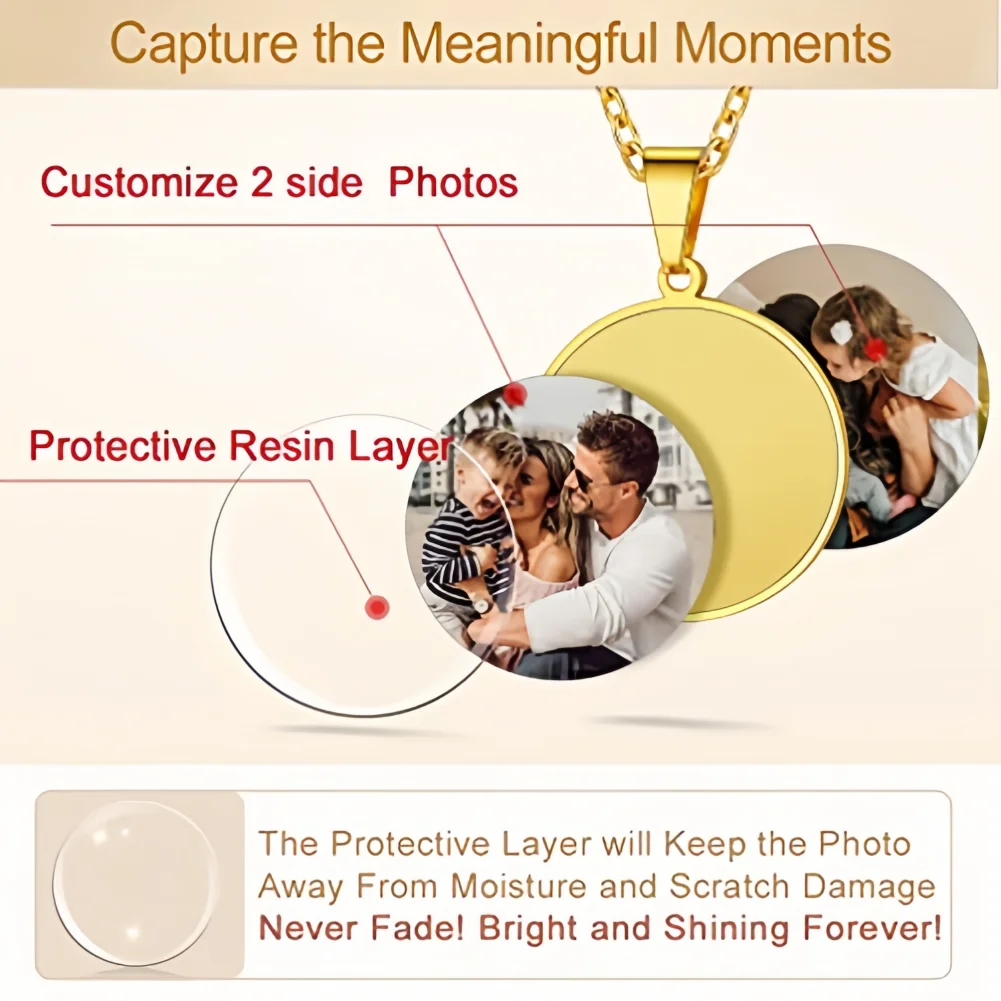 Amaxer شخصية صور القلائد صور مخصصة قلادة الذاكرة تذكار صورة قلادة هدايا مخصصة للنساء الرجال