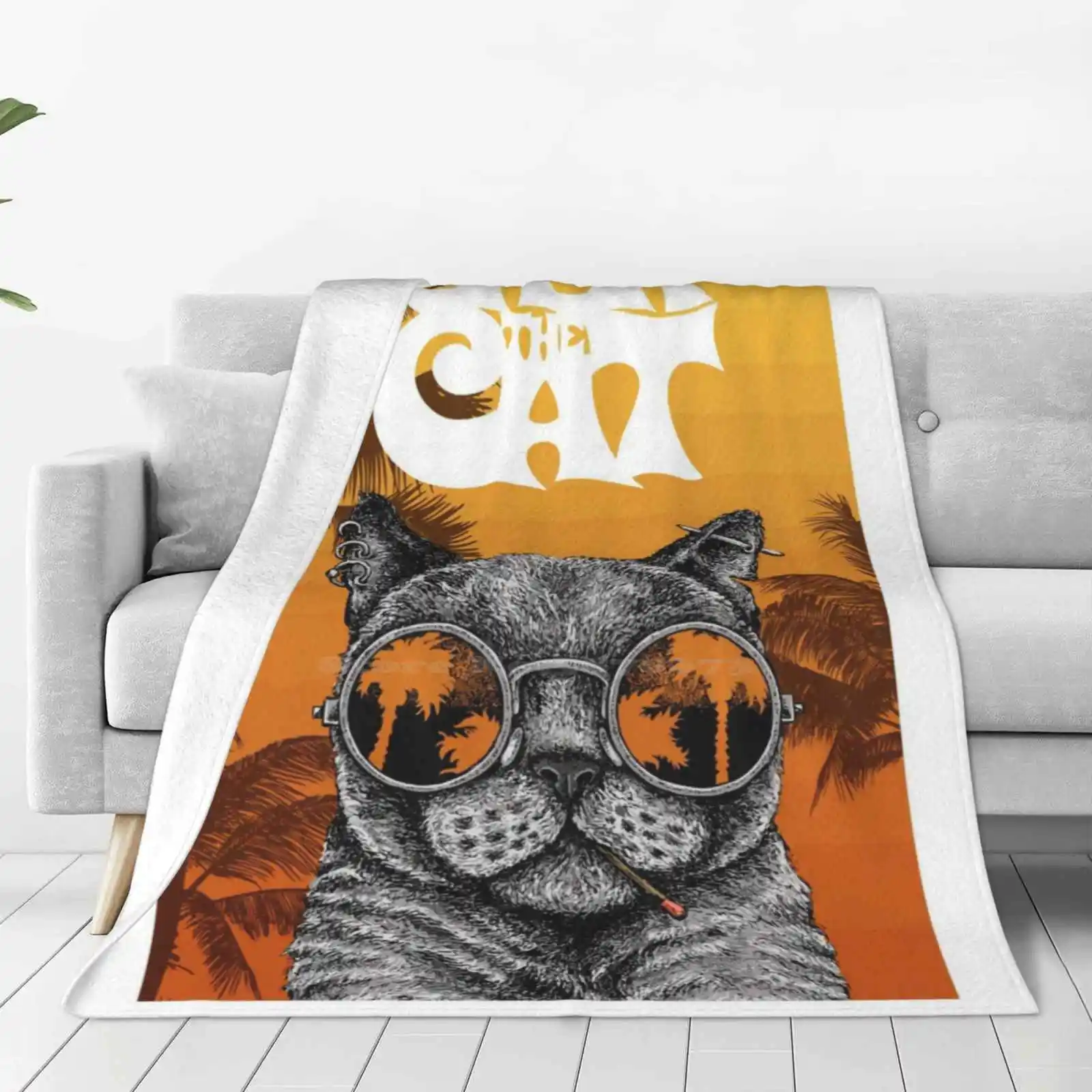 Cats Glasses Top Quality Comfortable Bed Sofa Soft Blanket Ska Punk Skank Love Birthday Xmas Funny Halloween Hardcore Vintage