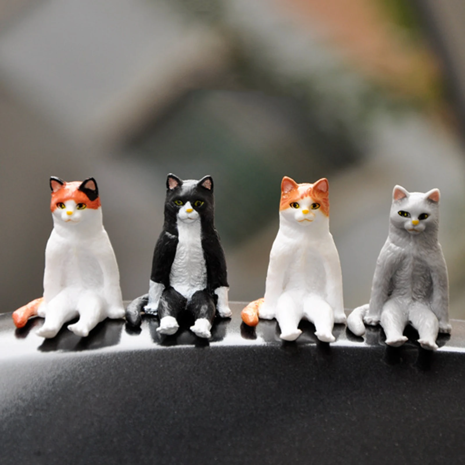 

6Pcs Naughty Kitten Pet Cats Model Cute Animal Small Statue Desktop Miniatures Craft Ornaments For Children Home Decoration