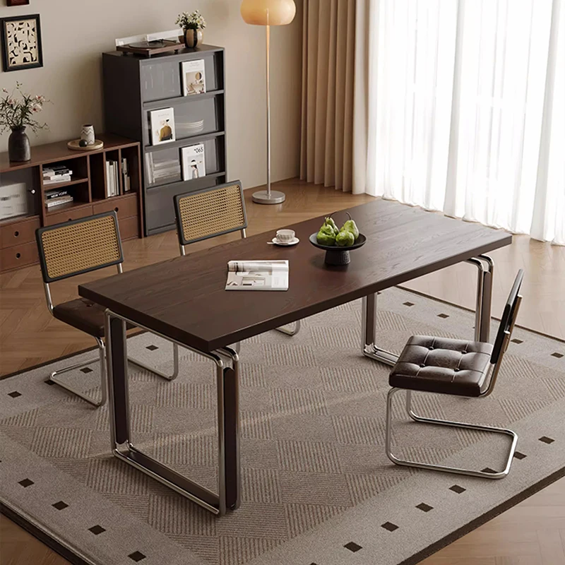 

Nordic Style Dining Table Italian Minimalist Space Saving Vintage Dining Tables Aesthetic Elegant Stolik Living Room Furniture