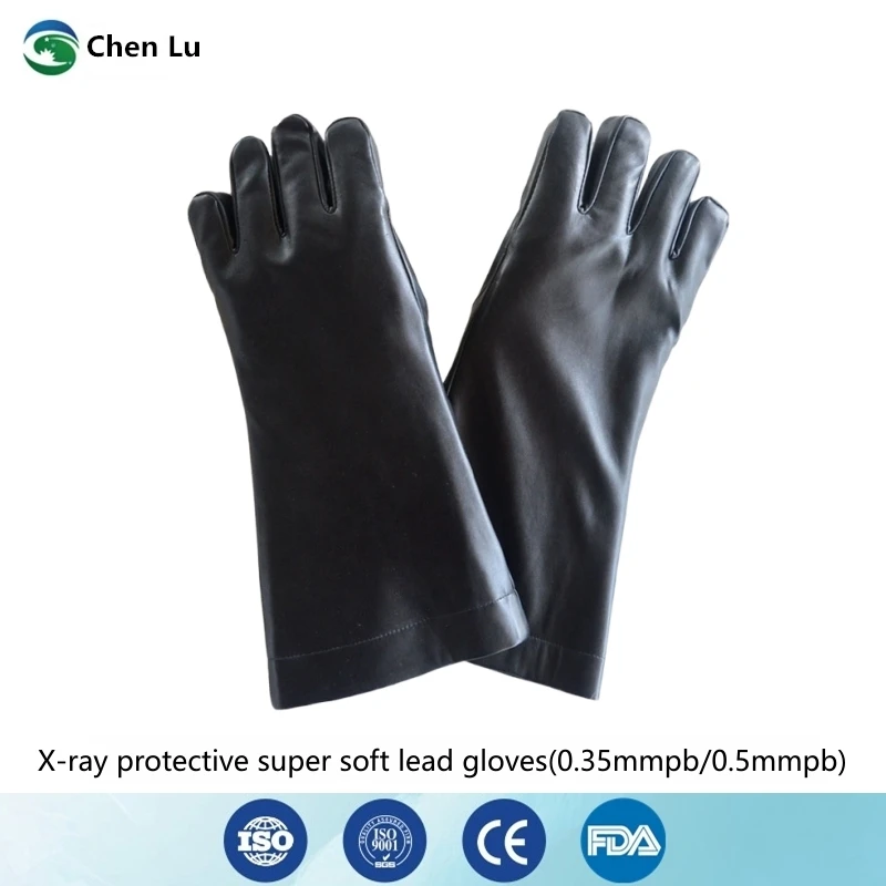 0.35/0.5mmpb lead gloves x-ray gamma radiation protection adult portable radiological hand shield for CT dental