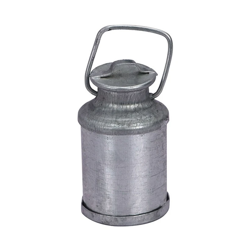 Mini Simulated Farm Metal Milk Can Kettle Pot 1:12 Doll House Miniature Accessories