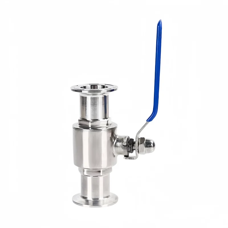 

1/2 "(12,7 мм) FlanegOD25,4 мм санитарный шаровой кран из нержавеющей стали 304 с тройным зажимом, ручной клапан с прямым переключателем для дистилляции