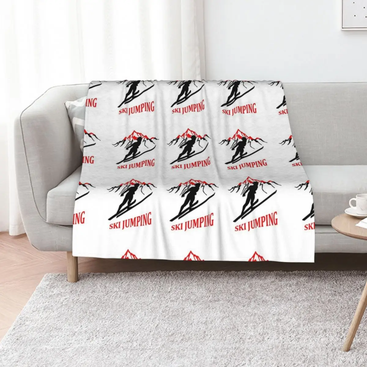 Ski Jumping Gift Throw Blanket Hair Heavy Soft Plaid warm for winter Fashion Sofas Thins Blankets