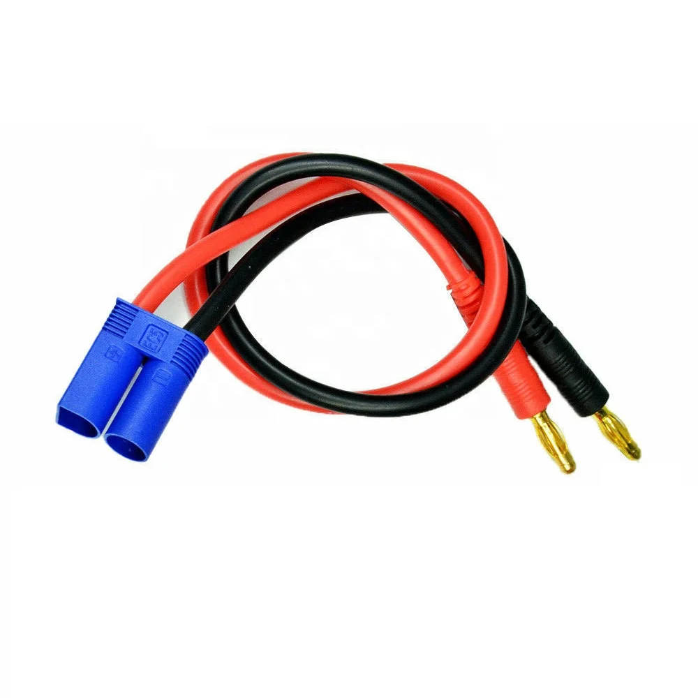 30PCS EC5 Connector To 4mm Gold Plated Banana Plug Charge Lead Cable With 12AWG 300mm Silicone Wire For RC Drone Lipo Battery Ch