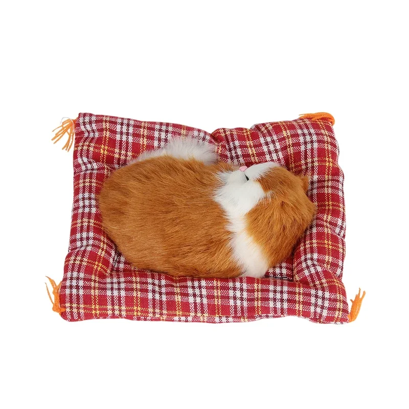 Lovely Plush Kittens Doll Toy Home Decoration Car-styling Car Ornaments Cute Simulation Sleeping Cats Dashboard Decoration image 4