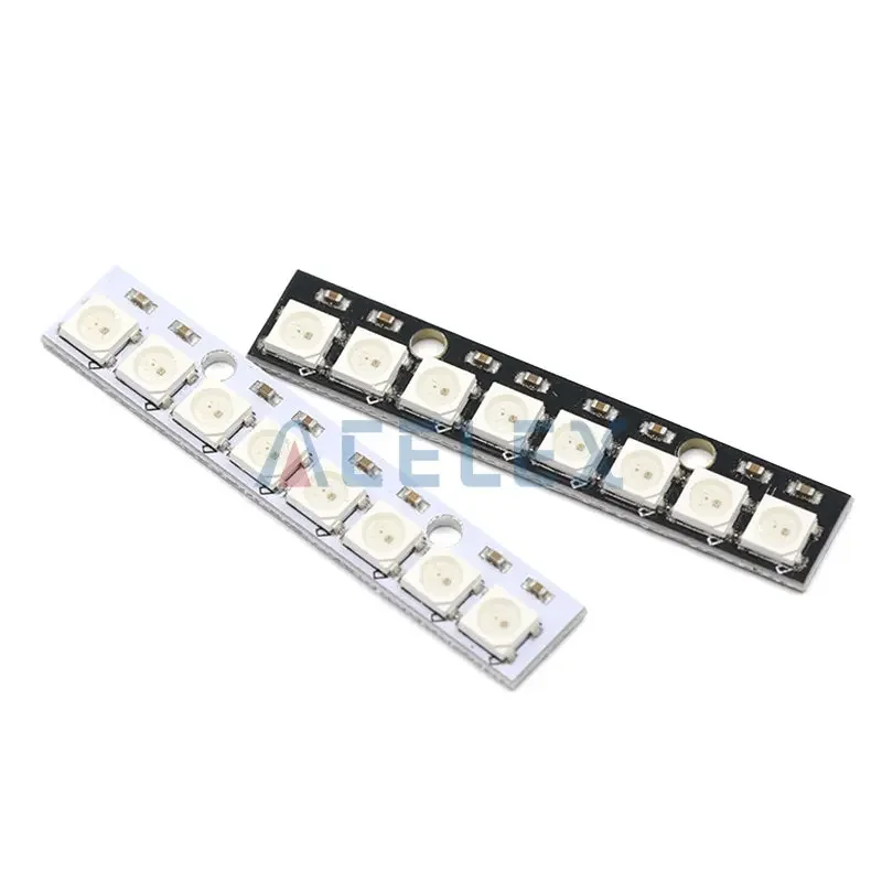 8 channel WS2812 WS2812B WS 2811 5050 RGB LED Lamp Panel Module 5V 8-Bit Rainbow LED Precise