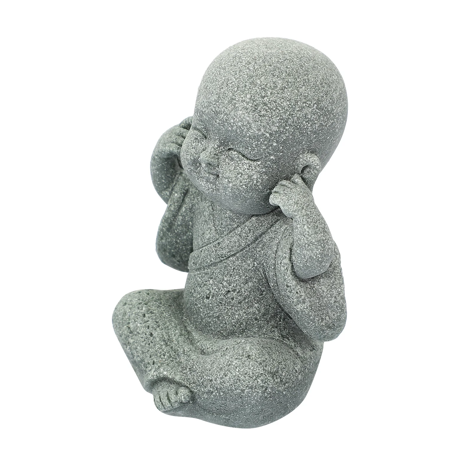 

Smooth Surface Wear-Resistant Monk Statue Exquisite Colors Decorative Monk Decor for Aquarium Home Office Desktop