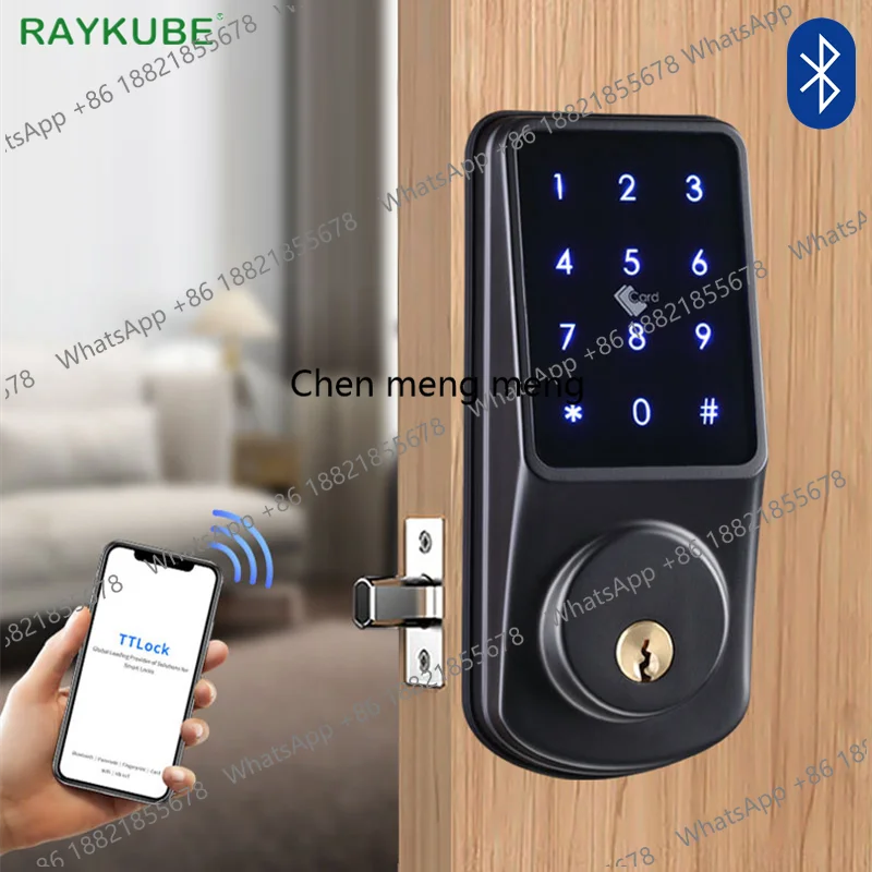 

Умный электронный дверной замок F23 с функцией удаленной разблокировки через приложение TT Lock и смарт-картой для домашней безопасности и умного дома