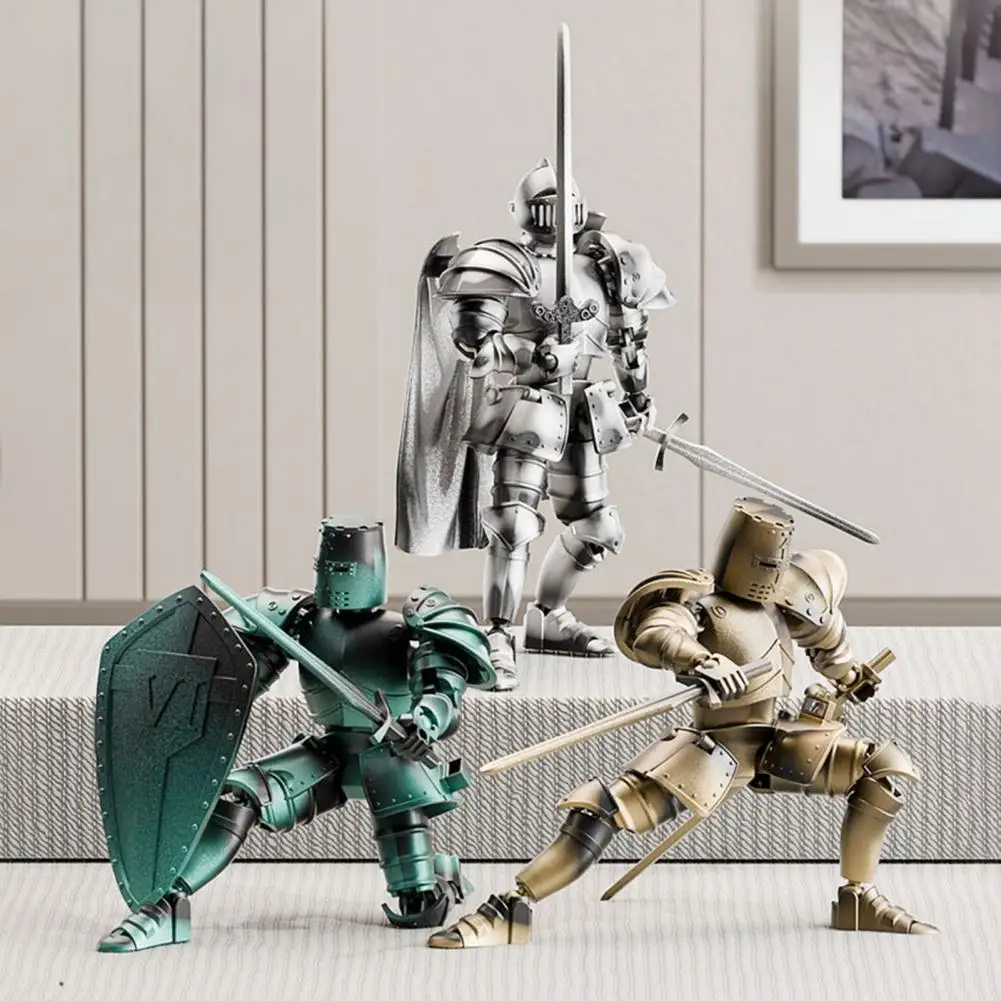 

Medieval Knight Action Figure with Accessories Movable Joints Knight Model Toy Articulated Robot Dummy Figurine Home Decoration