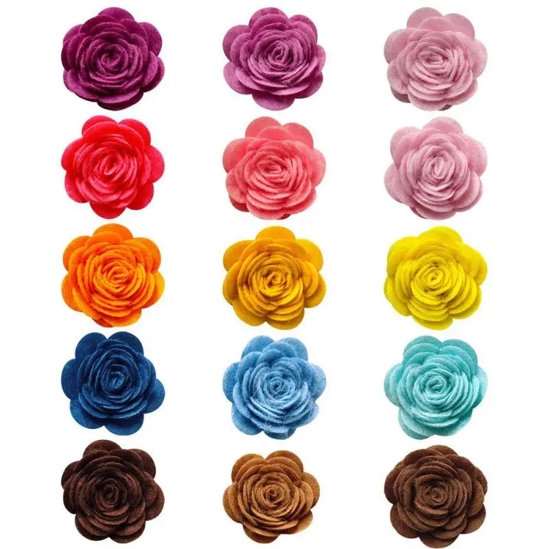 Gradiente Artificial Flores De Rosa, Tecido De Cabeça De Rosas Artesanais, Decoração De Casamento DIY, Artesanato De Scrapbook, 3cm, Conjunto De 24Pc