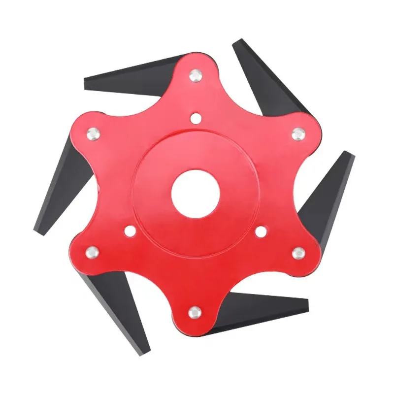 رأس قاطع جزازة العشب ذو 6 شفرات - مرفق قاطع فرشاة عالمي متعدد الأغراض للعشب والأعشاب (ياسب معظم قادين) #5