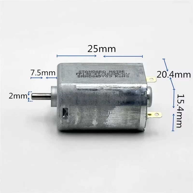 Standard FP130-KT/10225 Mini 130 Motor DC3V-12V 13500RPM High Speed Micro 20mm Electric Carbon Bruh Motor DIY Hobby Toy Car Boat