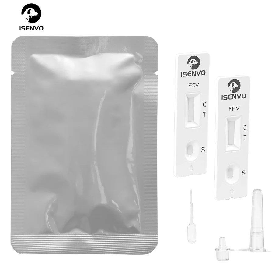 5PCS FHV+5PCS FCV- 5 Feline Calicivirus + 5 Feline Herpesvirus Antigen Rapid Test Kit Home Healthy Test Kit