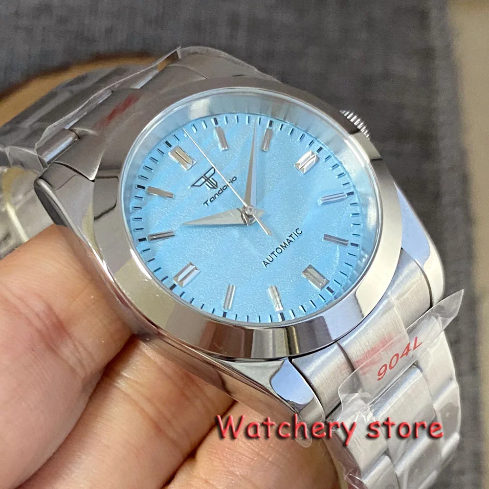 36mm/39mm Tandorio Vintage Ice Blue dial NH35A Automatic Watches Fixed Bezel Men\'s Watch 20ATM sapphire glass