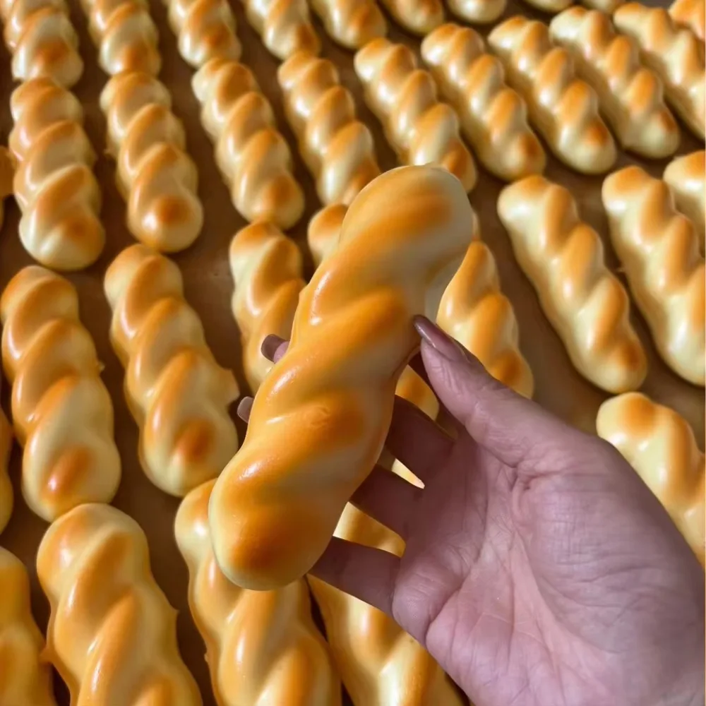 Squishy Simulate Fried Dough Twists Squeeze Toy Stress Relief Slow Rising Sensory Fidget for Anxiety ADHD Autism Gifts for Kids