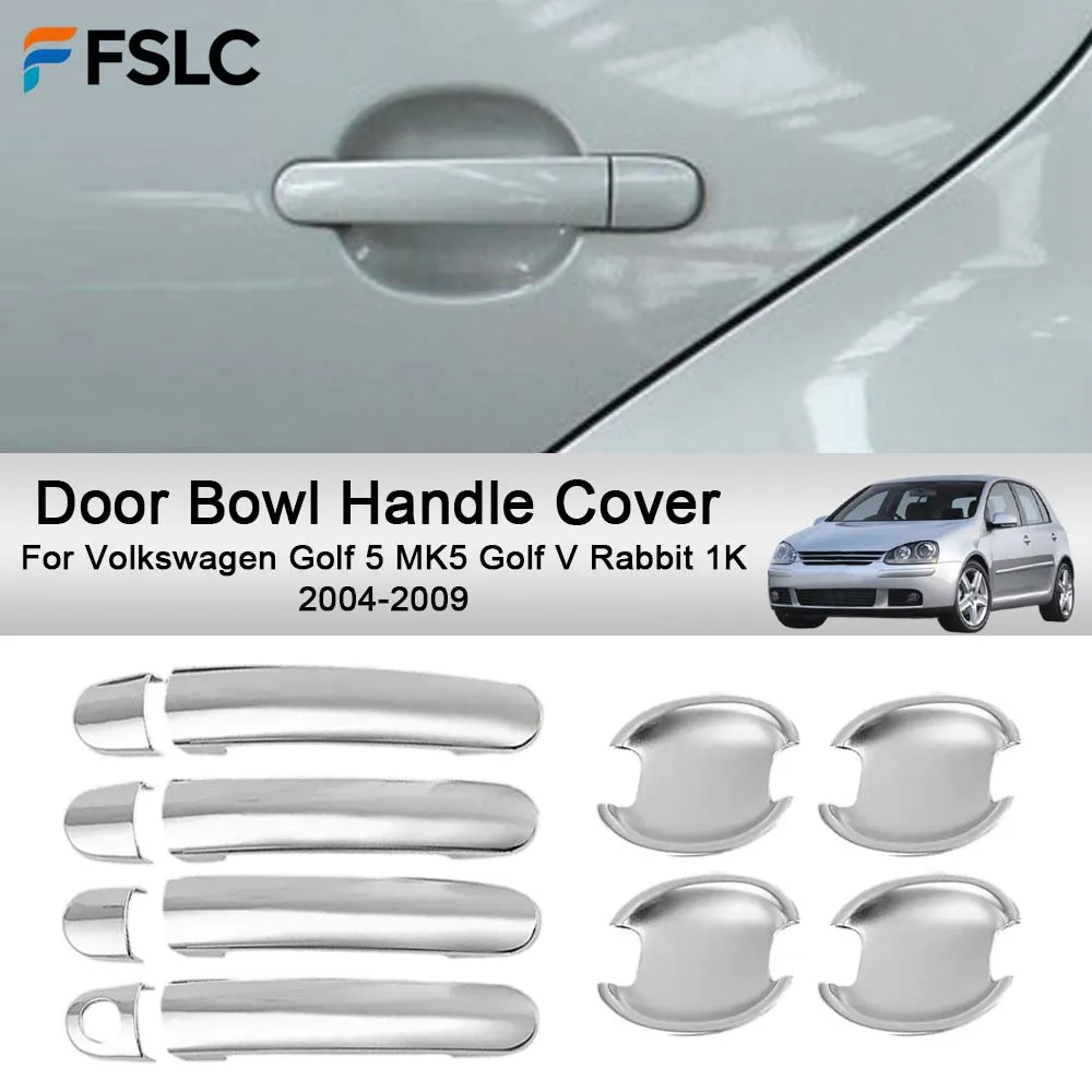 

Car Decoration Door Bowl Handle Cover For Volkswagen Golf 5 MK5 Golf V Rabbit 1K 2004-2009 Cars Accessories Upgrade