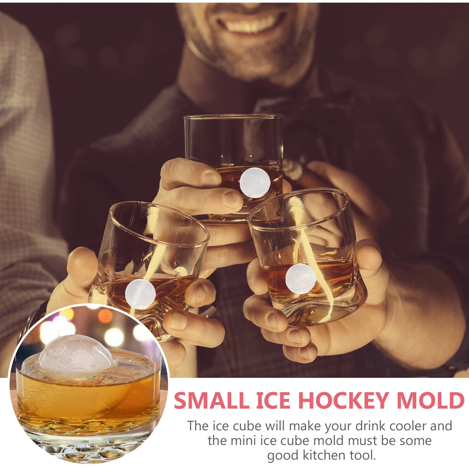 

2pcs Ball Mold Mini Ice Cube Maker For Home Bar Party Use Easy Demould Bpa Free Diy Ice Making Tray Refrigerator Safe Kitchen