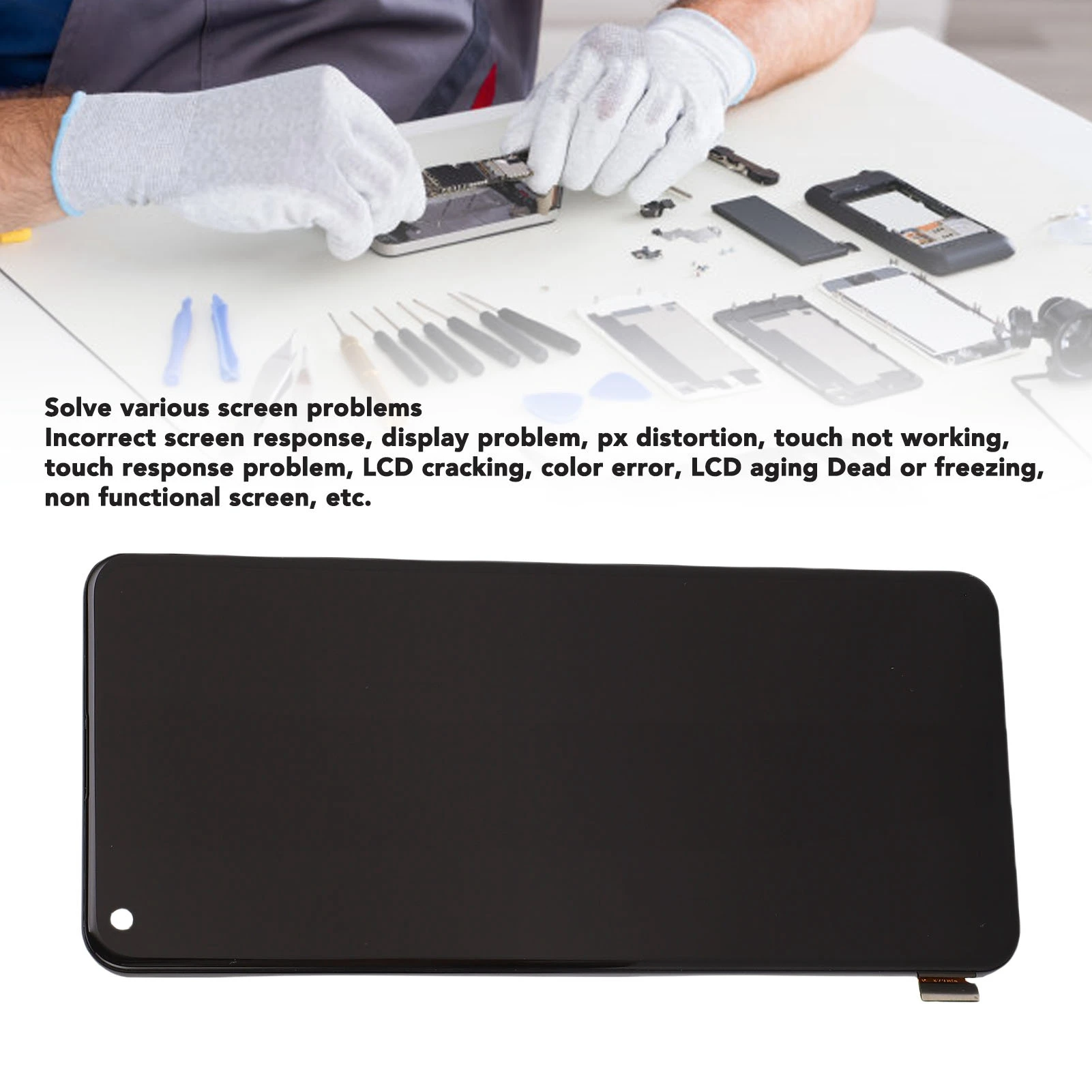Reemplazo de pantalla de teléfono 120Hz de alto brillo para montaje de digitalizador de pantalla de teléfono AMOLED con herramientas de reparación para PHB110 CPH2449