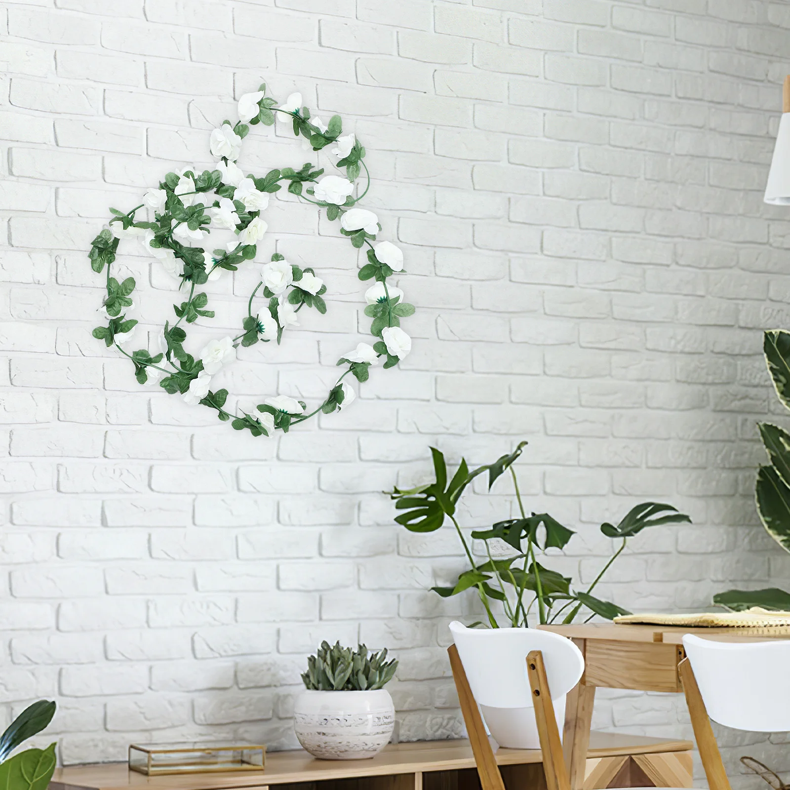 

6Pcs Simulation Rose Garland Lifelike Flower Vines for Wall Home Party Decorations Flower Garland Decorations Rose Vine