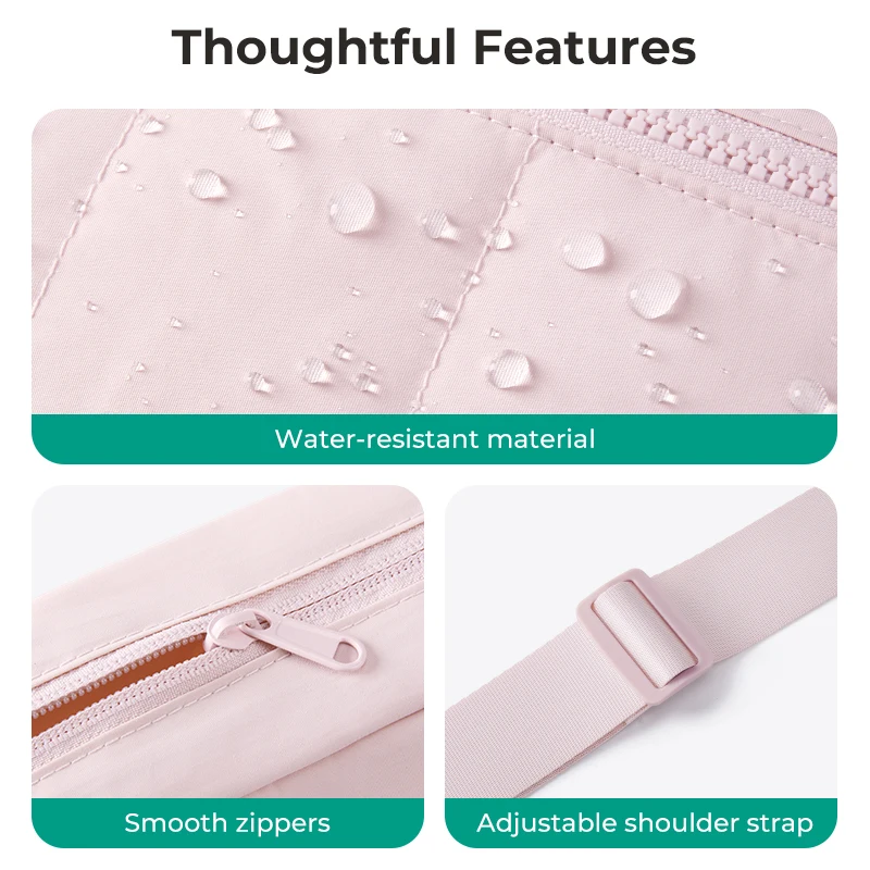 BAGSMART Borse a tracolla Borsa a tracolla Hobos imbottita casual da donna Borsa a tracolla portatile da viaggio femminile in tinta unita