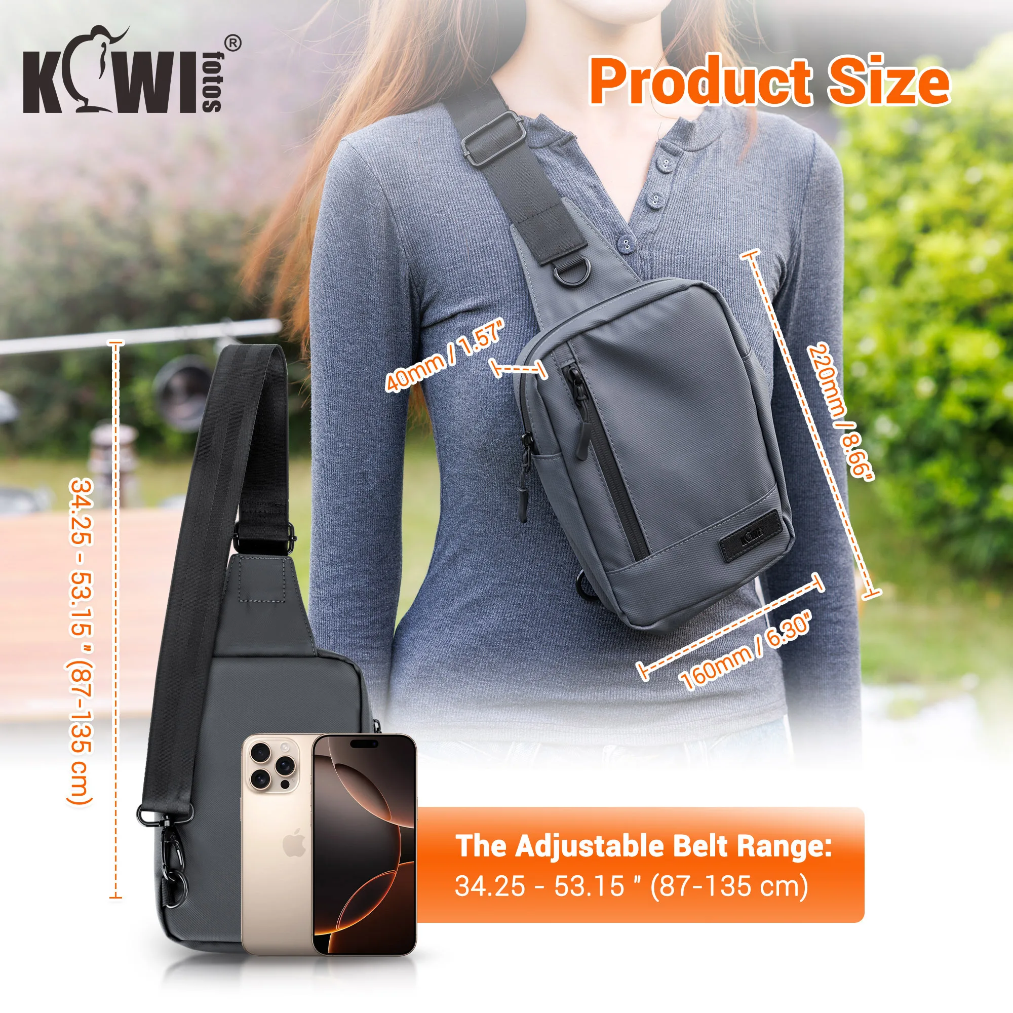 Thread Wallets Small Crossbody Bags for Women &Men Stylish Sling Sport Backpack Chest Bag With AirTag Strap For Hiking Traveling