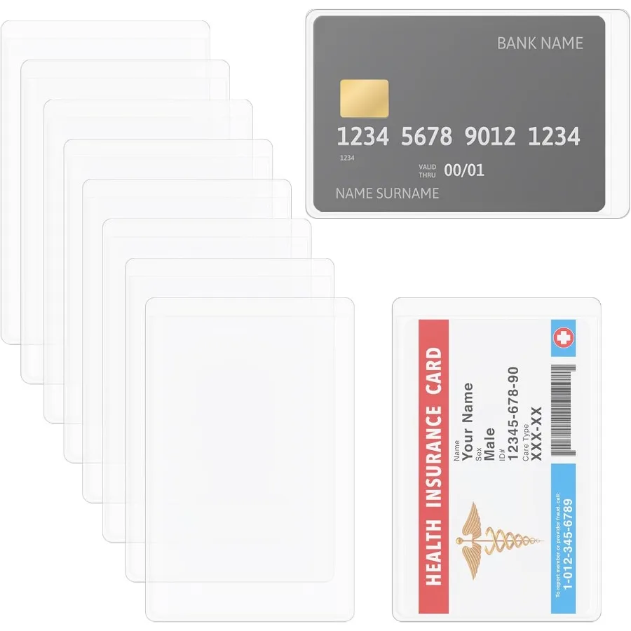 

10 шт., новый защитный чехол для карт Medicare eves, мягкий прозрачный кошелек из ПВХ для кредитных и визитных карточек, толщина 2,44 x 3,66 Ih