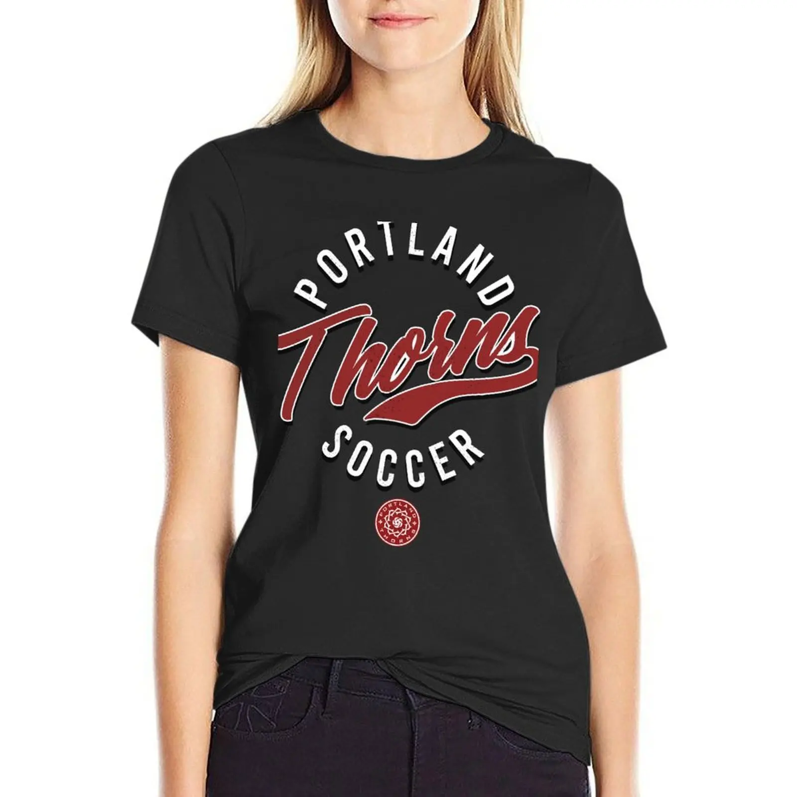 Portland Thorns Merch Script Shirt T-Shirt korean fashion tees lady clothes t-shirts for Women pack