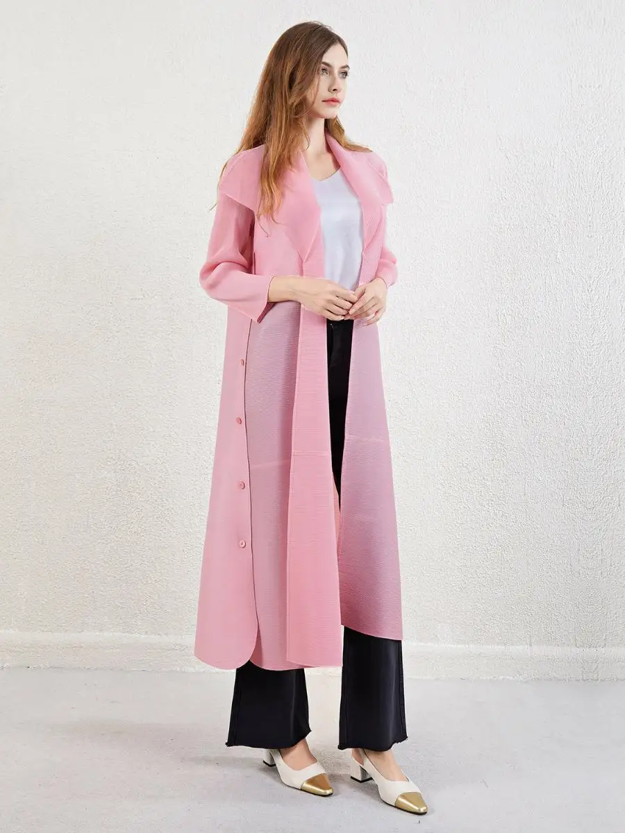 فستان طويل أنيق للمحجبات بتصميم كارديجان مع تنورة مطوية من البوليستر للنساء في الشرق الأوسط #5