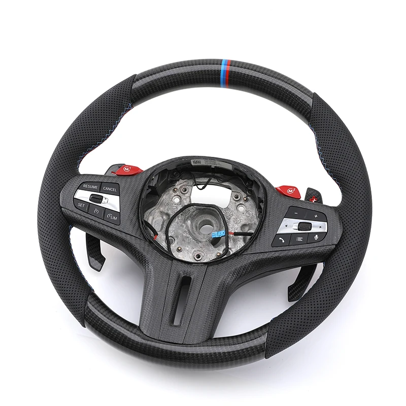 Custom M Sport Carbon Car Steering Wheel for M2 M3 M4 M5 M6 X5m X6m F80 F30 F31 F32 F10 F20 F22 F15 F16 F10 3 4 5 6 7 Series
