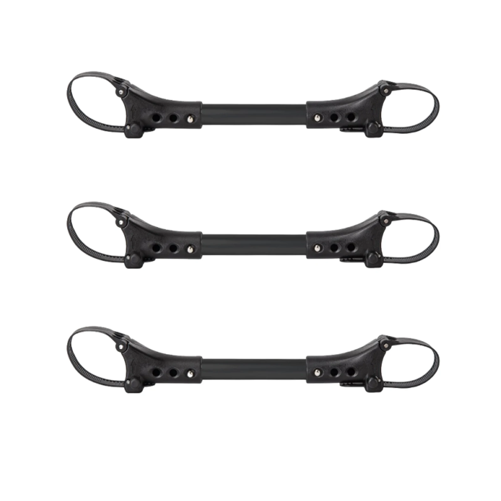 Adjustable Twin Stroller Connector 3-Level Universal Double Buggy Coupler Bar Aluminum Alloy Nylon Strap Baby Pushchair Link Kit