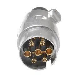 Conector do adaptador de tomada da liga de alumínio, círculo, caravana, reboque, caminhão, 12V, 7 Pin